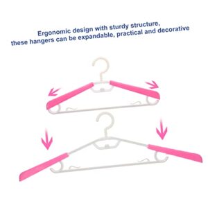 HOMSFOU 10pcs Adjustable Hanger Hangers Travel Clothes Hanger Wide Shoulder Coat Hanger Hangars Multi-Functional Pants Rack Suit Hanger Plastic Hanger Women's Hook up Broad Shoulders Abs