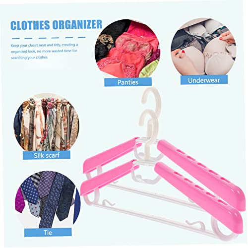 HOMSFOU 10pcs Adjustable Hanger Hangers Travel Clothes Hanger Wide Shoulder Coat Hanger Hangars Multi-Functional Pants Rack Suit Hanger Plastic Hanger Women's Hook up Broad Shoulders Abs