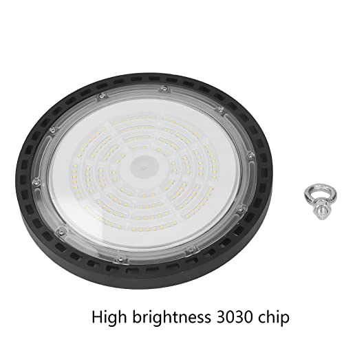 Oumefar LED High Bay Light 100W, UFO High Bay Light High Brightness 3030 Chip AC 85‑265V Waterproof for Commercial Warehouse Lighting Lightfixture