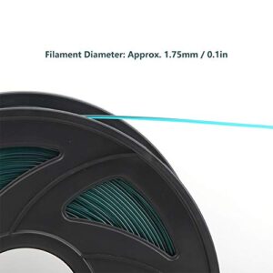 1.75mm 1KG 3D Printer Filament Transparent Green 3D Printing Material Neatly Wound PLA Meta Long Filament Bundle 3D Printer Accessories for Home Decoration