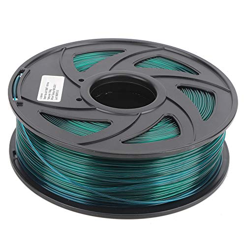 1.75mm 1KG 3D Printer Filament Transparent Green 3D Printing Material Neatly Wound PLA Meta Long Filament Bundle 3D Printer Accessories for Home Decoration