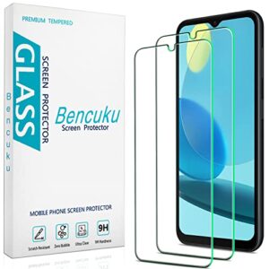 bencuku by hptech (2 pack) designed for samsung galaxy a14 5g tempered glass screen protector, anti scratch, bubble free
