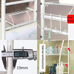 Hokcus Multi-Functional Shelf Washer Storage Frames for Over Toilet Floor Standing Toilet Storage Rack,Bathroom Multifunctional Storage Shelf,3 Tier Floor Stand Organising Rack,Thi