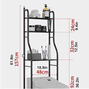 Hokcus Multi-Functional Shelf Washer Storage Frames for Over Toilet Bathroom Space Saver 3-Tier Storage Rack,Simple Stylish Organizer,Standing Unit for Above Washinghine Easy to As