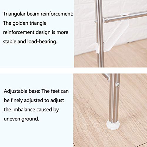 Hokcus Multi-Functional Shelf Washer Storage Frames for Over Toilet Floor Standing 4 Tier Washinghine Storage Rack,Adjustable Stainless Steel Bathroom Organizer Stand,Storage Shelf