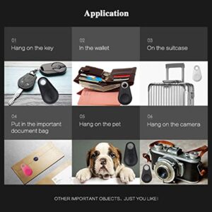 Portable GPS Tracking Mobile Smart Anti Loss Device Key Finder Locator GPS Smart Tracker Device for Kids Dog Pet Cat Wallet Keychain Luggage, Alarm Reminder, App Control 1pack-Blue