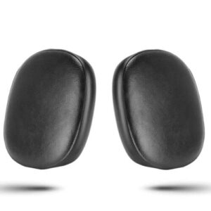 1pair case skin cover for airpods max wireless headset pair protective pu leather sleeve case skin cover (black)
