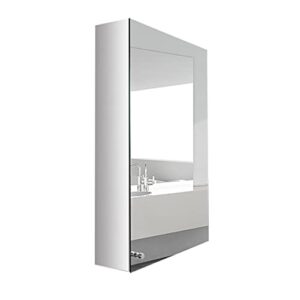 nizame 40cm stainless steel bathroom mirror cabinet, bathroom storage hanging box, removable laminate, hidden handle, wall cabinet for makeup cosmetic (color : right door, size : 40x60cm)