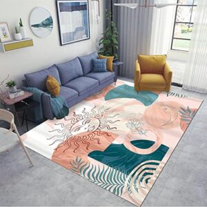 boho rainbow tree of life aesthetics sublime sun area rug 3d printed carpet floor mat for living room and bedroom home decoration 5.25 x 7.5 ft/63 x 90 in