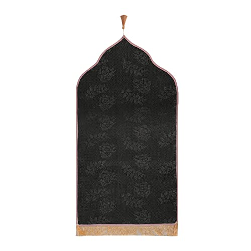 QQXX Prayer Blanket,Thick Soft Velvet Turkish Design,Luxury Prayer mat Rug for Men and Women,Portable Travel Prayer mat,Simple Pocket Prayer Rug,Great Islamic Ramadan Gift (Pink), Pink