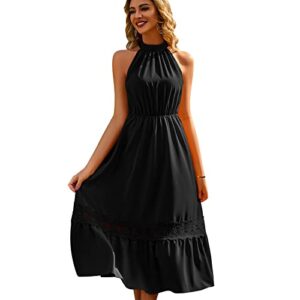 sundresses for women, mexican dress women country dresses to wear with boots summer vestido corto sin mangas para mujer white floral dresses long sleeve cocktail dresses wedding (xl, black)