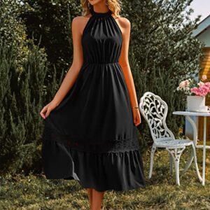 Sundresses for Women, Mexican Dress Women Country Dresses to Wear with Boots Summer Vestido Corto Sin Mangas para Mujer White Floral Dresses Long Sleeve Cocktail Dresses Wedding (XL, Black)