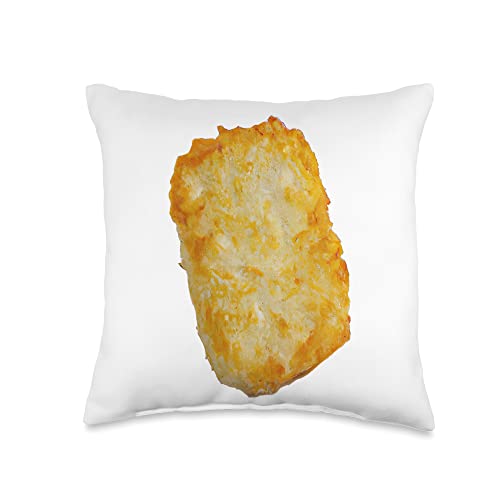 Breakfast and Brunch Hash Brown Potatoes Throw Pillow, 16x16, Multicolor