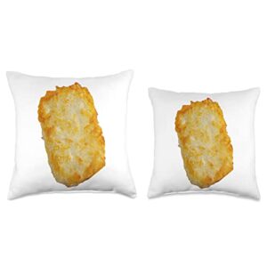 Breakfast and Brunch Hash Brown Potatoes Throw Pillow, 16x16, Multicolor