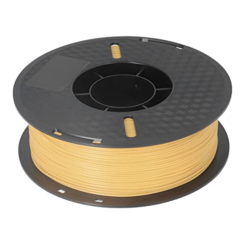 3D Printer Roll Filament, Smokeless Plastic Shell 1kg Spool 1.75mm PLA Print Filament High Accuracy for Industrial Devices(Gold)