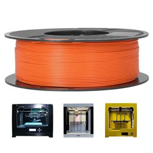 PLA Filament, 1kg 3D Printer Consumable Bubble Free Smokeless for Printing(Orange)