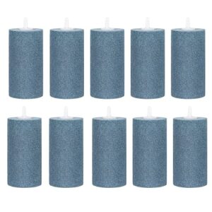simple deluxe 4 x 2 inch large air stone for aquarium, fish tank and hydroponics air pump, 10 pack,blue