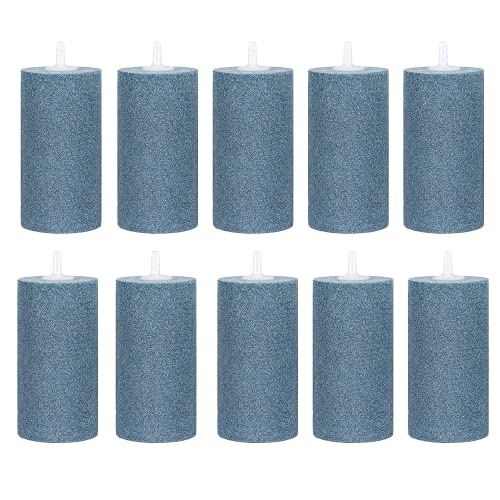 Simple Deluxe 4 x 2 Inch Large Air Stone for Aquarium, Fish Tank and Hydroponics Air Pump, 10 Pack,Blue