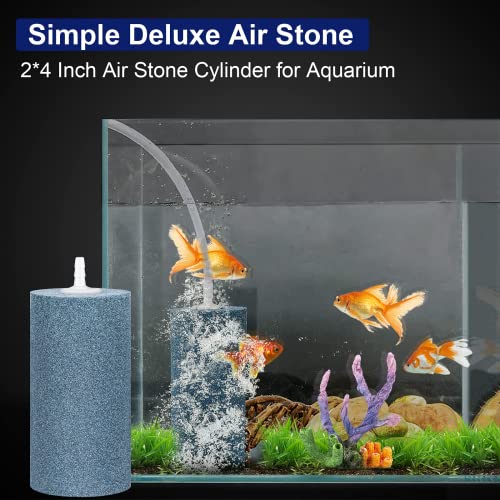 Simple Deluxe 4 x 2 Inch Large Air Stone for Aquarium, Fish Tank and Hydroponics Air Pump, 10 Pack,Blue