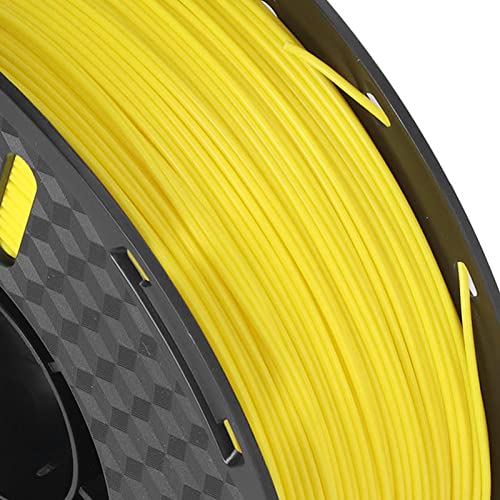 3D Printer Roll Filament, Smokeless Plastic Shell 1kg Spool 1.75mm PLA Print Filament High Accuracy for Industrial Devices(Yellow)