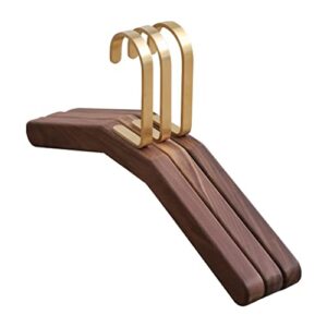 N/A Solid Wood Hanger Household -Shoulder Seamless Bag Non-Slip Clothes Hanger Set Anti-Shoulder Corner Hook Hanger