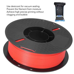 PLA Filament, 1kg 3D Printer Consumable Bubble Free Smokeless for Printing(Red)