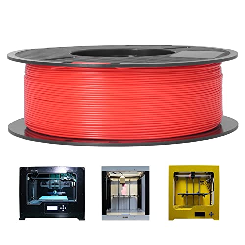 PLA Filament, 1kg 3D Printer Consumable Bubble Free Smokeless for Printing(Red)