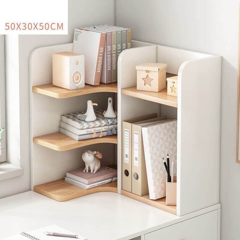 GELTDN Table top Small Bookcase Bookcase Desk Simple Bookcase Office Desk Storage Student Dormitory Tidy ( Color : D , Size : 50*30*50cm )