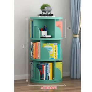 geltdn rotating bookshelf 360 degree bookcase home floor shelf simple multi-layer home student picture book shelf ( color : black , size : 95*46cm )