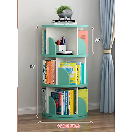 GELTDN Rotating Bookshelf 360 Degree Bookcase Home Floor Shelf Simple Multi-Layer Home Student Picture Book Shelf ( Color : Black , Size : 95*46cm )