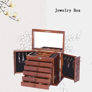 Yalych Jewelry Box Jewelry Boxes Wooden Jewelry Box With Lock Chinese Style Jewellery Boxes Bracelet Necklace Earrings Ring Storage Box Jewelry Storage jewellery case Jewelry Organizer