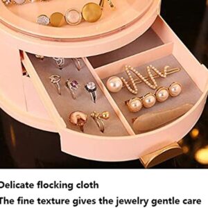 Jewelry Box Jewelry Boxes Jewelry Box Rotating Jewelry Boxes Multifunctional Necklace Hangers ABS Dust Cover Organizer Box Large Capacity Exquisite Storage Boxes jewellery case Jewelry Organizer