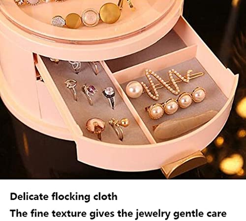 Jewelry Box Jewelry Boxes Jewelry Box Rotating Jewelry Boxes Multifunctional Necklace Hangers ABS Dust Cover Organizer Box Large Capacity Exquisite Storage Boxes jewellery case Jewelry Organizer