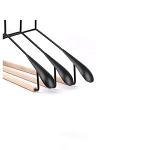 N/A Wooden Hangers Metal Suit Hangers Wide Shoulders and Trousers bar Hangers Wardrobes Storage Racks