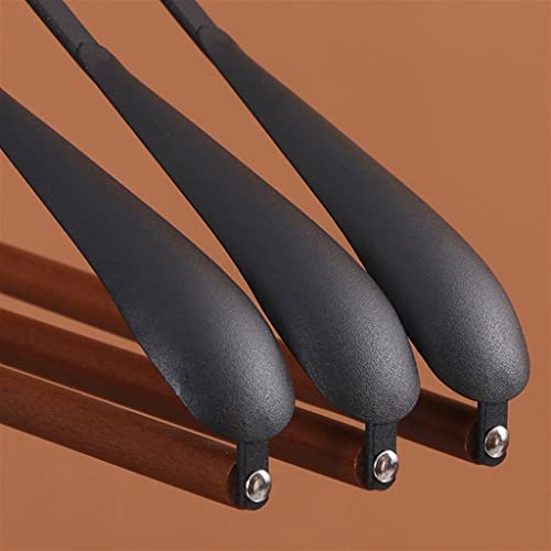 N/A Iron Wood Hanger Wooden Metal Set Household Iron Wide Shoulder Hanger Beech Wardrobe Clothes Hanger