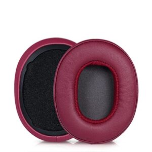 Replacement Ear Pads for Skullcandy Hesh 3/ANC/Evo and Crusher Wireless/ANC/Evo/360 and Venue ANC Over-Ear Headphones,Protein Leather and Memory Foam Cushions Ear Muffs Covers - Deep Red