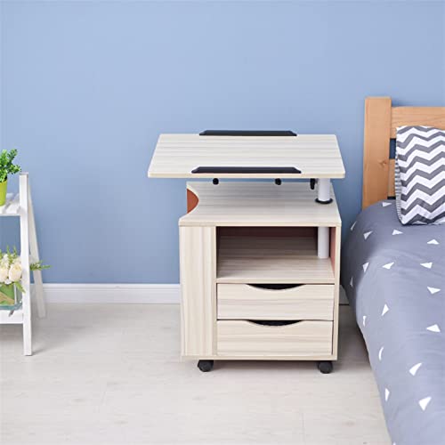 HIGOH Bedside Table Multi Function Storage Cabinet with Lifting Bedside Table