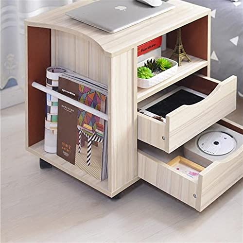 HIGOH Bedside Table Multi Function Storage Cabinet with Lifting Bedside Table