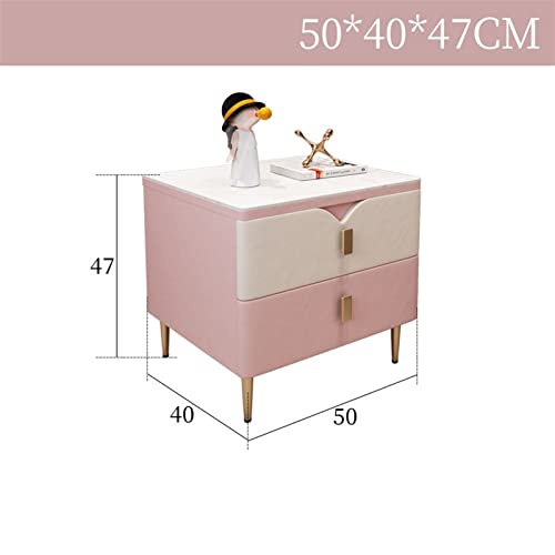 HIGOH Bedside Table Storage Bedside Table Mobile Dresser Coffee Bedside Table