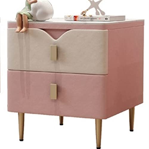 HIGOH Bedside Table Storage Bedside Table Mobile Dresser Coffee Bedside Table