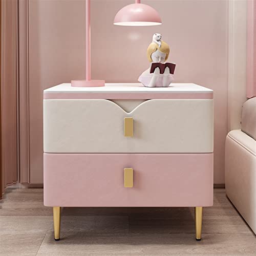 HIGOH Bedside Table Storage Bedside Table Mobile Dresser Coffee Bedside Table