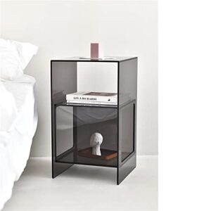 HIGOH Bedside Table Transparent Home Bedroom Auxiliary Furniture Bedroom Bedside Table Multi-Layer Bedside Table Rack Shower Room Table (Color : Colour3)