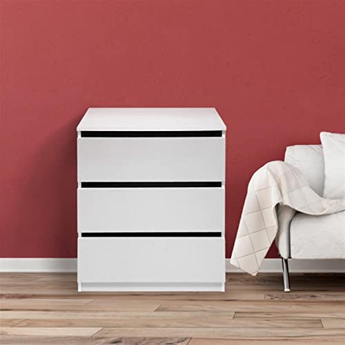 HIGOH Bedside Table Three-Layer Chest of Drawers Bedside Table Bedside Table with 3 Drawers Storage Storage Bedroom Cabinet