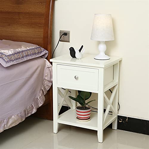 HIGOH Bedside Table Drawer, Bedroom, Bedside Cabinet, Simple Bedside Cabinet, Modern Living Room, Bedroom, Locker, Household Furniture (Color : 1)