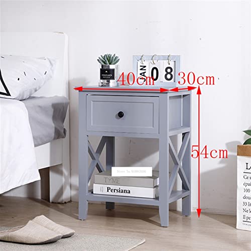 HIGOH Bedside Table Drawer, Bedroom, Bedside Cabinet, Simple Bedside Cabinet, Modern Living Room, Bedroom, Locker, Household Furniture (Color : 1)