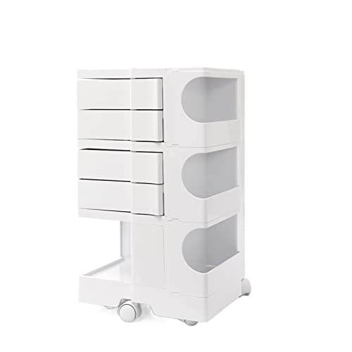 HIGOH Bedside Table Bed Table Small Apartment Movable Lockers Sofa Side Wardrobe Bedside Cabinet (Color : 1)