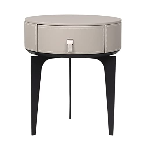 HIGOH Bedside Table Round Bedside Cabinet Creative Small Bedroom Cabinet Living Room Drawer Bedside Cabinet Bedroom Furniture