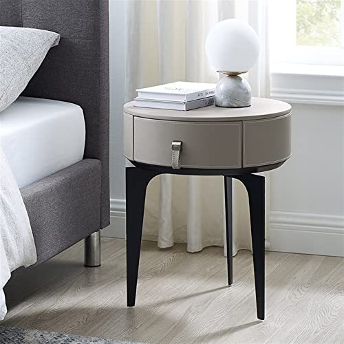 HIGOH Bedside Table Round Bedside Cabinet Creative Small Bedroom Cabinet Living Room Drawer Bedside Cabinet Bedroom Furniture