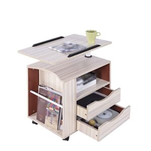 higoh bedside table rotatable notebook desk bedside table removable bedroom side cabinet multi-functional storage cabinet