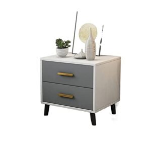 higoh bedside table bedside table household gray bedside cabinet simple wooden small cabinet locker simple bedroom mini (color : c, size : 40 * 40 * 50cm)